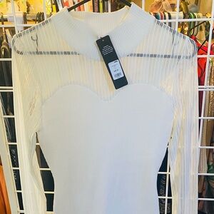 Fashion Nova White Long Sleeve Dress BNWT